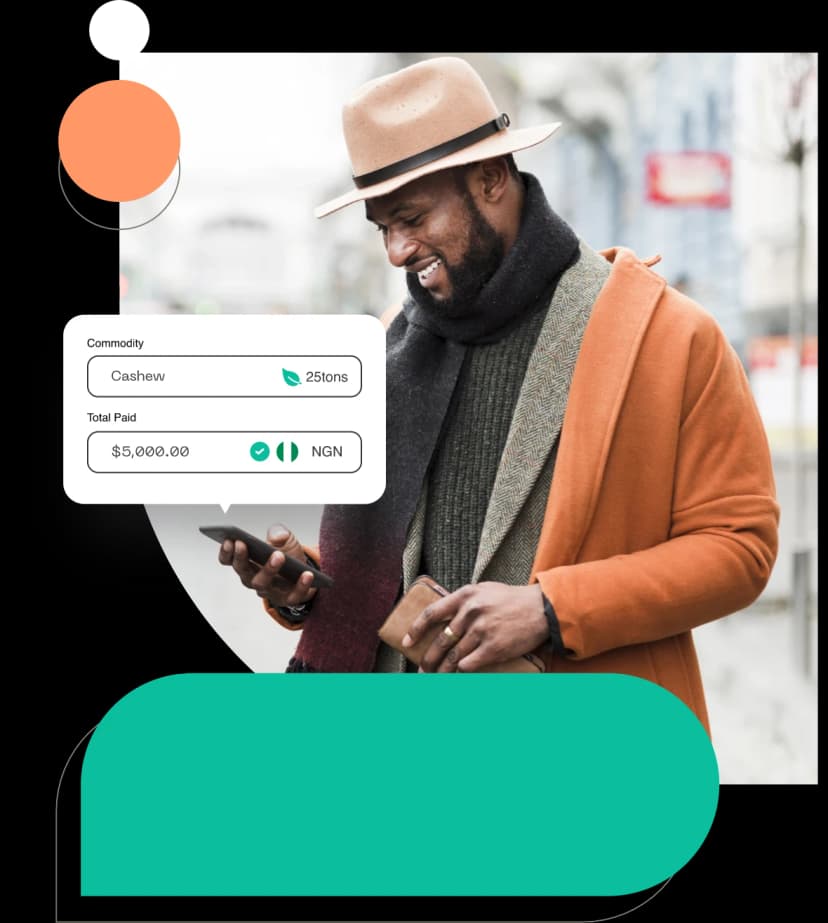 What we do - farmer with smartphone